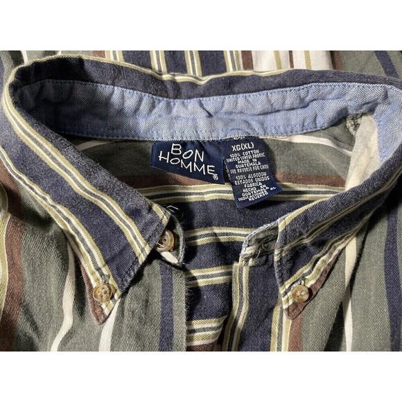 Vintage Men’s Y2K 90’s Bon Homme Western Dad Long Sleeve Button Down Shirt XL - Picture 4 of 7